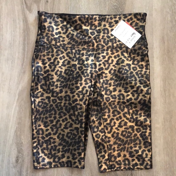 Spanx Faux Leather Leopard Shine Bike 